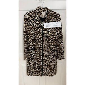Chico’s Leopard Print Jacket Size 1 Zip Front Animal Print Jacket
